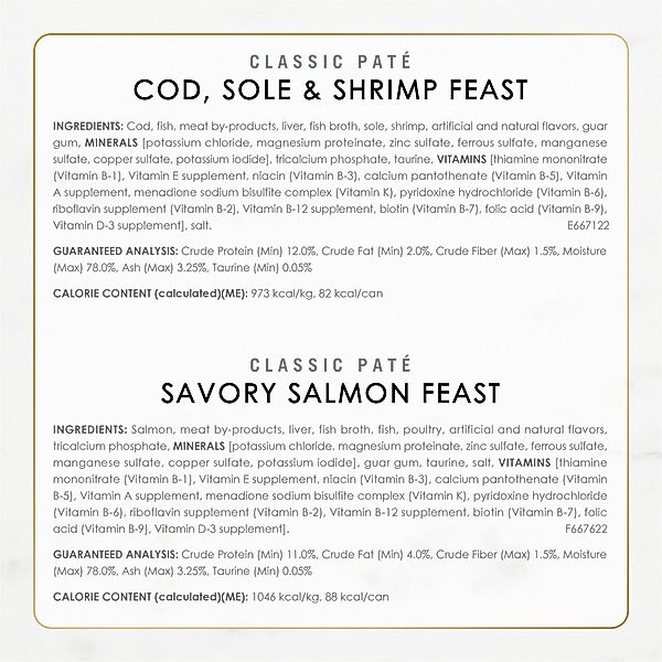 Fancy Feast Classic Seafood Feast Variety Pack Canned Cat Food, 3-oz, case of 24